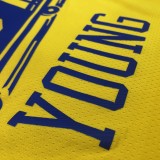 NBA New Season Men Golden State Warriors the City Yellow #6 YOUNG Jersey High Quality Name and Number Print
