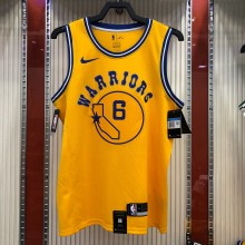 NBA Men Golden State Warriors Retro Yellow #6 YOUNG Jersey High Quality Name and Number Print
