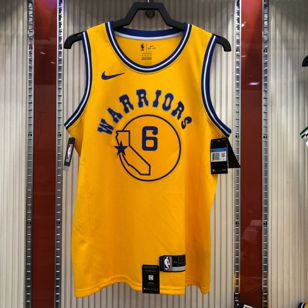 NBA Men Golden State Warriors Retro Yellow #6 YOUNG Jersey High Quality Name and Number Print