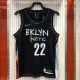 NBA Men Season 2021 Brooklyn Nets Black City #22 LEVRET Jersey High Quality Name and Number Print