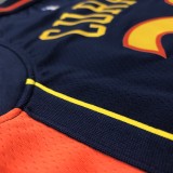NBA Men Season 2021 Golden State Warriors Up-and-coming Star Dark Blue #30 CURRY Jersey High Quality Name and Number Print