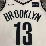 NBA Men New Brooklyn Nets White #13 HARDEN Jersey High Quality Name and Number Print