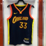 NBA Men Season 2021 Golden State Warriors #33 WISEMAN Black City Jersey High Quality Name and Number Print