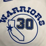 NBA Men Golden State Warriors Retro White #30 CURRY Jersey High Quality Name and Number Print