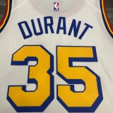 NBA Men Golden State Warriors New Model Retro White #35 DURANT Jersey High Quality Name and Number Print