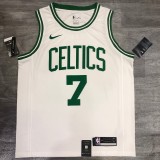 NBA Boston Celtics Retro White with Green Name #7 BROWN Jersey High Quality Name and Number Print
