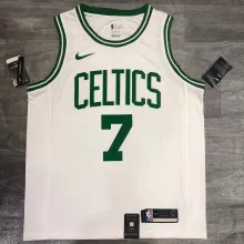NBA Boston Celtics Retro White with Green Name #7 BROWN Jersey High Quality Name and Number Print