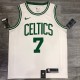 NBA Boston Celtics Retro White with Green Name #7 BROWN Jersey High Quality Name and Number Print