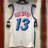 NBA Men Miami Heat White City #13 ADEBAYO Jersey High Quality Name and Number Print