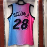 NBA Men  Season 2021 Miami Heat City Gradient color #28 IGUODALA Jersey High Quality Name and Number Print