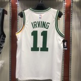 NBA Boston Celtics Retro White with Green Name #11 IRVING Jersey High Quality Name and Number Print