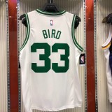 NBA Boston Celtics Retro White with Green Name #33 BIRD Jersey High Quality Name and Number Print