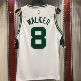 NBA Boston Celtics Retro White with Green Name #8 WALKER Jersey High Quality Name and Number Print