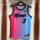 NBA Men  Season 2021 Miami Heat City Gradient color #3 WADE Jersey High Quality Name and Number Print