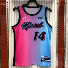 NBA Men  Season 2021 Miami Heat City Gradient color #14 HERRO Jersey High Quality Name and Number Print