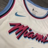 NBA Men Miami Heat White City #22 BUTLER Jersey High Quality Name and Number Print