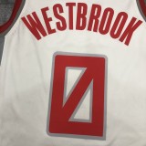 NBA Men Houston Rockets White City #0 WESTBROOK Jersey High Quality Name and Number Print