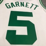 NBA Boston Celtics Retro White with Green Name #5 GARNETT Jersey High Quality Name and Number Print