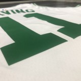 NBA Boston Celtics Retro White with Green Name #11 IRVING Jersey High Quality Name and Number Print