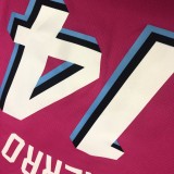 NBA Men Miami Heat Pink City #14 HERRO Jersey High Quality Name and Number Print