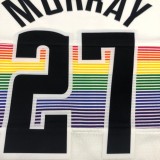 NBA Men Denver Nuggets White City #27 MURRAY Jersey High Quality Name and Number Print