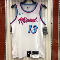 NBA Men Miami Heat White City #13 ADEBAYO Jersey High Quality Name and Number Print