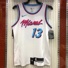 NBA Men Miami Heat White City #13 ADEBAYO Jersey High Quality Name and Number Print