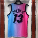 NBA Men  Season 2021 Miami Heat City Gradient color #13 ADEBAYO Jersey High Quality Name and Number Print
