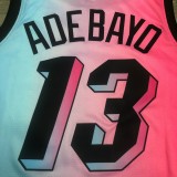 NBA Men  Season 2021 Miami Heat City Gradient color #13 ADEBAYO Jersey High Quality Name and Number Print