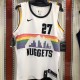 NBA Men Denver Nuggets White City #27 MURRAY Jersey High Quality Name and Number Print