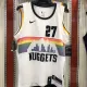 NBA Men Denver Nuggets White City #27 MURRAY Jersey High Quality Name and Number Print