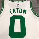 NBA Boston Celtics Retro White with Green Name #0 TATUM Jersey High Quality Name and Number Print