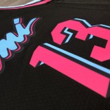 NBA Men Miami Heat Black City #13 ADEBAYO Jersey High Quality Name and Number Print