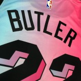 NBA Men  Season 2021 Miami Heat City Gradient color #22 BUTLER Jersey High Quality Name and Number Print