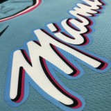 NBA Men Miami Heat Blue City #13 ADEBAYO Jersey High Quality Name and Number Print