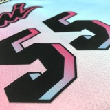 NBA Men  Season 2021 Miami Heat City Gradient color Jersey High Quality Name and Number Print