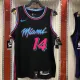 NBA Men Miami Heat Black City #14 HERRO Jersey High Quality Name and Number Print