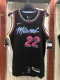 NBA Men Miami Heat Black City #22 BUTLER Jersey High Quality Name and Number Print