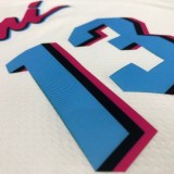 NBA Men Miami Heat White City #13 ADEBAYO Jersey High Quality Name and Number Print