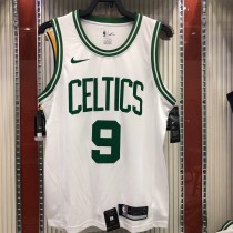 NBA Boston Celtics Retro White with Green Name #9 RONDO Jersey High Quality Name and Number Print