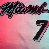 NBA Men  Season 2021 Miami Heat City Gradient color #7 DRAGIC Jersey High Quality Name and Number Print