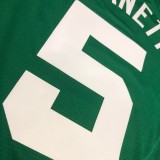 NBA Boston Celtics Green with White Name #5 GARNETT Jersey High Quality Name and Number Print