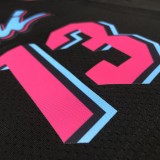 NBA Men Miami Heat Black City #13 ADEBAYO Jersey High Quality Name and Number Print