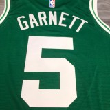 NBA Boston Celtics Green with White Name #5 GARNETT Jersey High Quality Name and Number Print