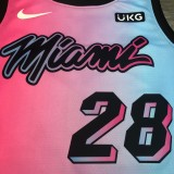 NBA Men  Season 2021 Miami Heat City Gradient color #28 IGUODALA Jersey High Quality Name and Number Print