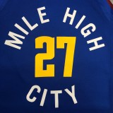 NBA Men Season 2021 Denver Nuggets Blue City #27 MURRAY Jersey with Jordan Logo High Quality Name and Number Print
