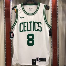 NBA Boston Celtics Retro White with Green Name #8 WALKER Jersey High Quality Name and Number Print
