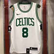 NBA Boston Celtics Retro White with Green Name #8 WALKER Jersey High Quality Name and Number Print