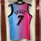 NBA Men  Season 2021 Miami Heat City Gradient color #7 DRAGIC Jersey High Quality Name and Number Print