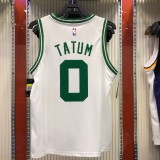 NBA Boston Celtics Retro White with Green Name #0 TATUM Jersey High Quality Name and Number Print
